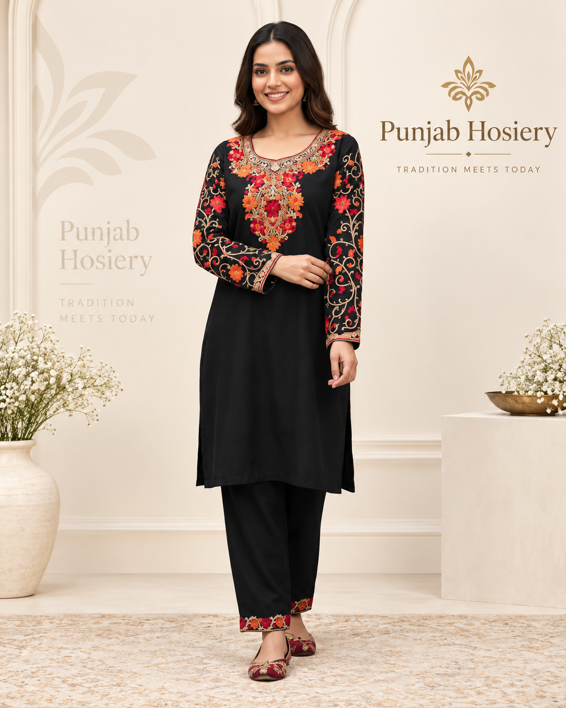Elegant black two piece suit